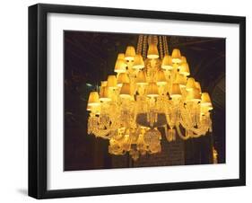 Crystal Chandelier, Baccarat Museum Shop and Restaurant, Hotel De Noailles, Paris, France-Per Karlsson-Framed Photographic Print