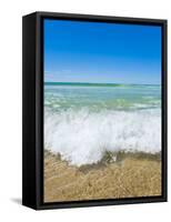 Crystal Clear Blue Sea at Surfers Paradise, Gold Coast, Queensland, Australia, Pacific-Matthew Williams-Ellis-Framed Stretched Canvas