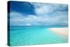 Crystal Clear Turquoise Water at Tropical Maldivian Beach-haveseen-Stretched Canvas