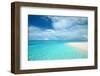 Crystal Clear Turquoise Water at Tropical Maldivian Beach-haveseen-Framed Photographic Print