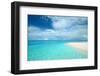 Crystal Clear Turquoise Water at Tropical Maldivian Beach-haveseen-Framed Photographic Print