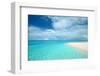 Crystal Clear Turquoise Water at Tropical Maldivian Beach-haveseen-Framed Photographic Print