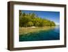 Crystal Clear Water and an Islet in the Ant Atoll, Pohnpei, Micronesia, Pacific-Michael Runkel-Framed Photographic Print