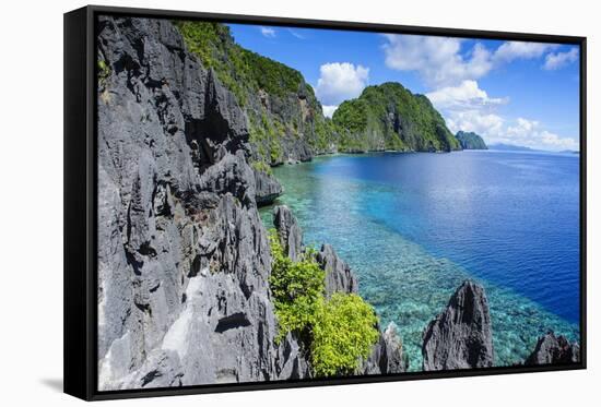 Crystal Clear Water in the Bacuit Archipelago, Palawan, Philippines, Southeast Asia, Asia-Michael Runkel-Framed Stretched Canvas
