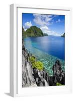 Crystal Clear Water in the Bacuit Archipelago, Palawan, Philippines, Southeast Asia, Asia-Michael Runkel-Framed Photographic Print