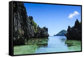 Crystal Clear Water in the Bacuit Archipelago, Palawan, Philippines, Southeast Asia, Asia-Michael Runkel-Framed Stretched Canvas