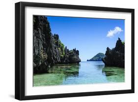 Crystal Clear Water in the Bacuit Archipelago, Palawan, Philippines, Southeast Asia, Asia-Michael Runkel-Framed Photographic Print