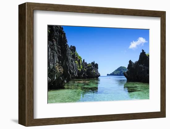 Crystal Clear Water in the Bacuit Archipelago, Palawan, Philippines, Southeast Asia, Asia-Michael Runkel-Framed Photographic Print