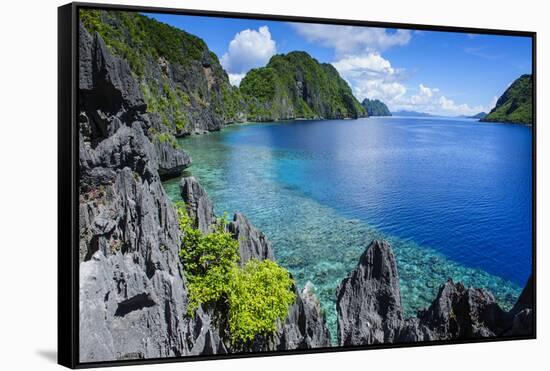 Crystal Clear Water in the Bacuit Archipelago, Palawan, Philippines-Michael Runkel-Framed Stretched Canvas