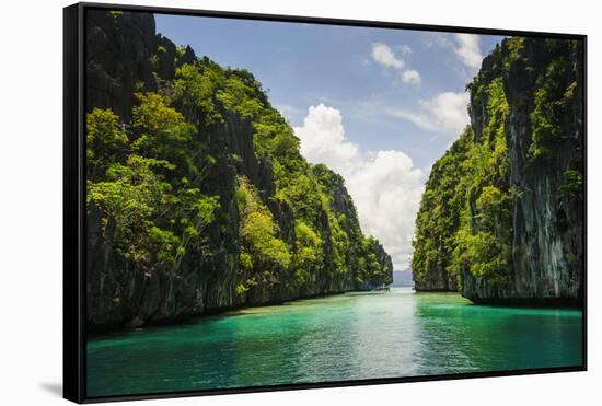 Crystal Clear Water in the Bacuit Archipelago, Palawan, Philippines-Michael Runkel-Framed Stretched Canvas