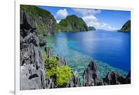 Crystal Clear Water in the Bacuit Archipelago, Palawan, Philippines-Michael Runkel-Framed Photographic Print