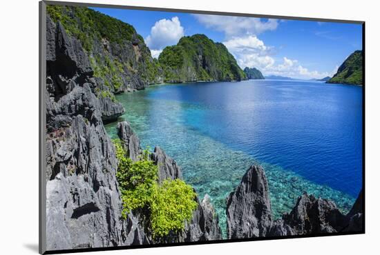 Crystal Clear Water in the Bacuit Archipelago, Palawan, Philippines-Michael Runkel-Mounted Photographic Print