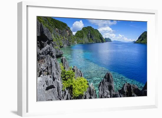 Crystal Clear Water in the Bacuit Archipelago, Palawan, Philippines-Michael Runkel-Framed Photographic Print