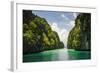 Crystal Clear Water in the Bacuit Archipelago, Palawan, Philippines-Michael Runkel-Framed Photographic Print