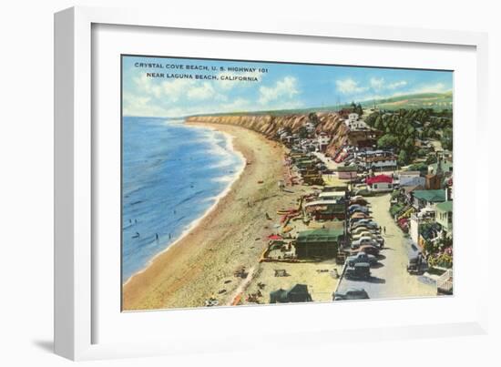 Crystal Cove Beach, Highway 101, Laguna Beach, California-null-Framed Art Print