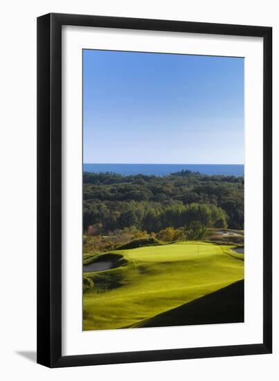 Crystal Downs Country Club, lake beyond trees-Dom Furore-Framed Premium Photographic Print