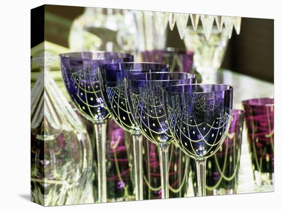 Crystal Glasses, Baccarat Museum Shop and Restaurant, Hotel De Noailles, Paris, France-Per Karlsson-Stretched Canvas