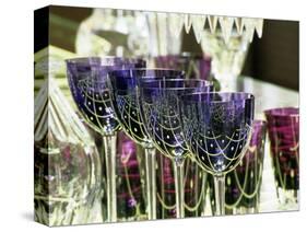 Crystal Glasses, Baccarat Museum Shop and Restaurant, Hotel De Noailles, Paris, France-Per Karlsson-Stretched Canvas