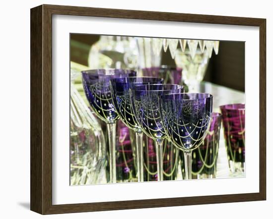 Crystal Glasses, Baccarat Museum Shop and Restaurant, Hotel De Noailles, Paris, France-Per Karlsson-Framed Photographic Print