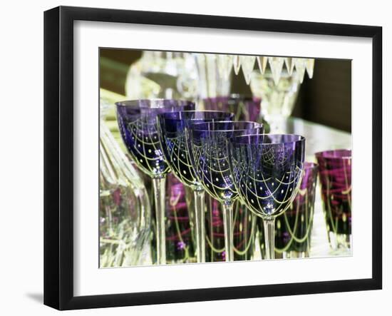 Crystal Glasses, Baccarat Museum Shop and Restaurant, Hotel De Noailles, Paris, France-Per Karlsson-Framed Photographic Print