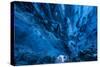 Crystal Ice Cave under Vatnajokull Glacier in south Iceland-Chuck Haney-Stretched Canvas