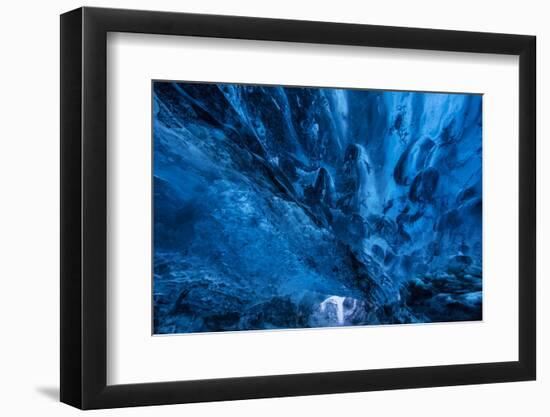 Crystal Ice Cave under Vatnajokull Glacier in south Iceland-Chuck Haney-Framed Photographic Print