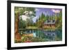 Crystal Lake Cabin-Dominic Davison-Framed Art Print