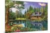 Crystal Lake Cabin-Dominic Davison-Mounted Art Print