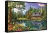 Crystal Lake Cabin-Dominic Davison-Framed Stretched Canvas