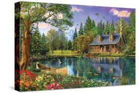 Crystal Lake Cabin-Dominic Davison-Stretched Canvas