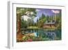 Crystal Lake Cabin-Dominic Davison-Framed Premium Giclee Print