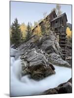 Crystal Mill with Aspens in Fall Colors, Crystal, Colorado, United States of America, North America-James Hager-Mounted Photographic Print