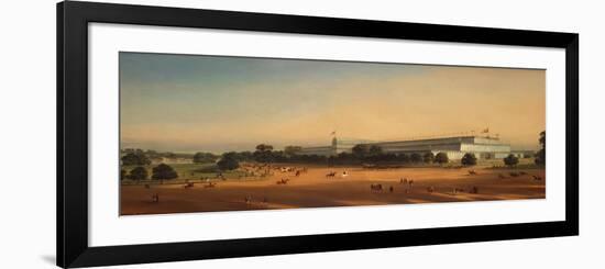 Crystal Palace During the Great Exhibition of 1851, with Queen Victoria in a Carriage-P. Le Bihan-Framed Giclee Print