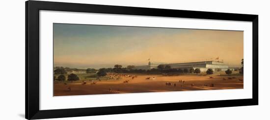 Crystal Palace During the Great Exhibition of 1851, with Queen Victoria in a Carriage-P. Le Bihan-Framed Giclee Print