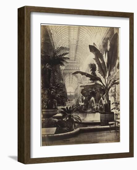 Crystal Palace : Montis Fountain and nave looking South (fontaine Montis et nef vue du sud)-Joseph Warren Zambra-Framed Giclee Print