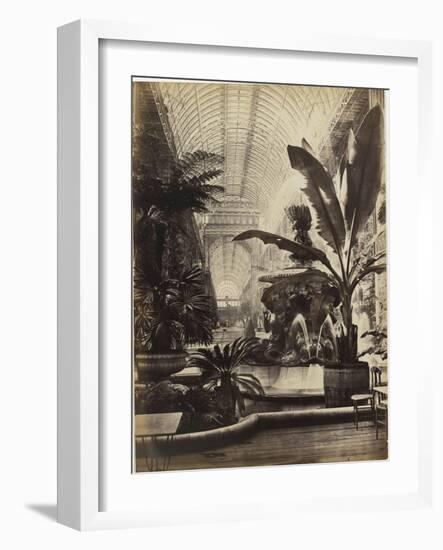 Crystal Palace : Montis Fountain and nave looking South (fontaine Montis et nef vue du sud)-Joseph Warren Zambra-Framed Giclee Print