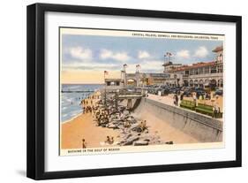 Crystal Palace, Seawall, Beach, Galveston, Texas-null-Framed Art Print