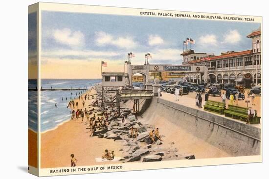 Crystal Palace, Seawall, Beach, Galveston, Texas-null-Stretched Canvas