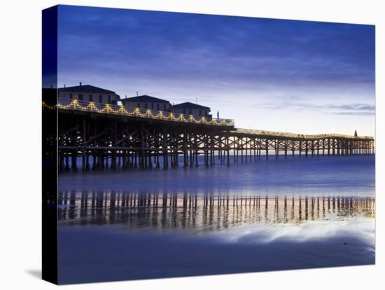 Crystal Pier on Pacific Beach, San Diego, California, United States of America, North America-Richard Cummins-Stretched Canvas