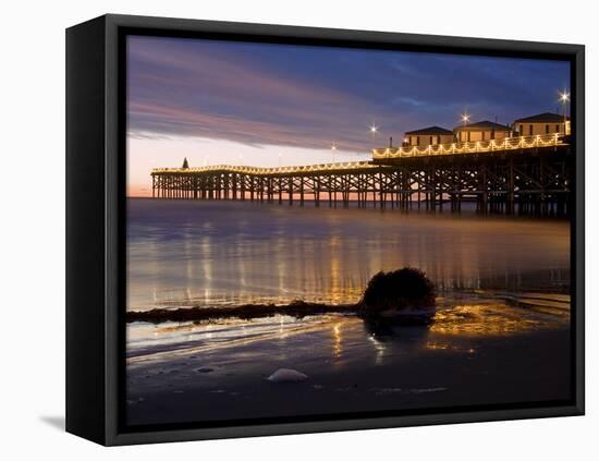 Crystal Pier on Pacific Beach, San Diego, California, United States of America, North America-null-Framed Stretched Canvas