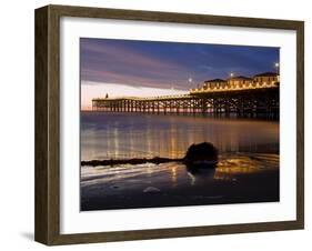 Crystal Pier on Pacific Beach, San Diego, California, United States of America, North America-null-Framed Photographic Print