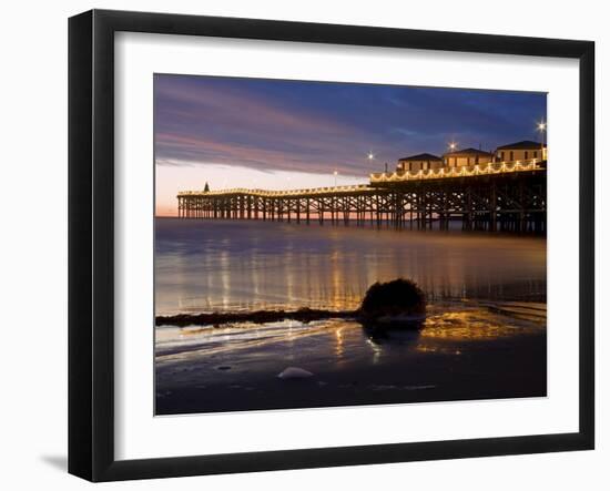 Crystal Pier on Pacific Beach, San Diego, California, United States of America, North America-null-Framed Photographic Print