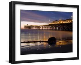 Crystal Pier on Pacific Beach, San Diego, California, United States of America, North America-null-Framed Photographic Print