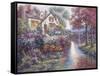 Crystal Streams-Carl Valente-Framed Stretched Canvas