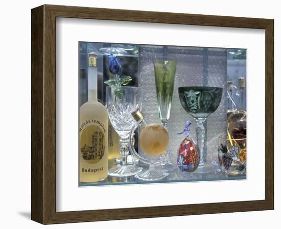 Crystal Ware in Shop, Budapest, Hungary-Dave Bartruff-Framed Photographic Print