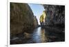 Crystall clear waters in the Matapa Chasm, Niue, South Pacific, Pacific-Michael Runkel-Framed Photographic Print