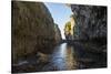 Crystall clear waters in the Matapa Chasm, Niue, South Pacific, Pacific-Michael Runkel-Stretched Canvas