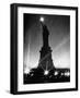 Crystalline Lights Surrounding Statue of Liberty during WWII Blackout-Andreas Feininger-Framed Photographic Print