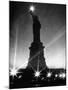 Crystalline Lights Surrounding Statue of Liberty during WWII Blackout-Andreas Feininger-Mounted Photographic Print