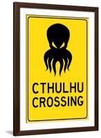 Cthulhu Crossing Creature-null-Framed Art Print